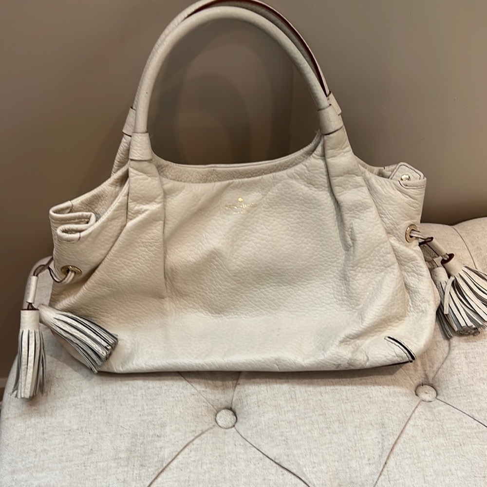 Cream leather Kate Spade handbag